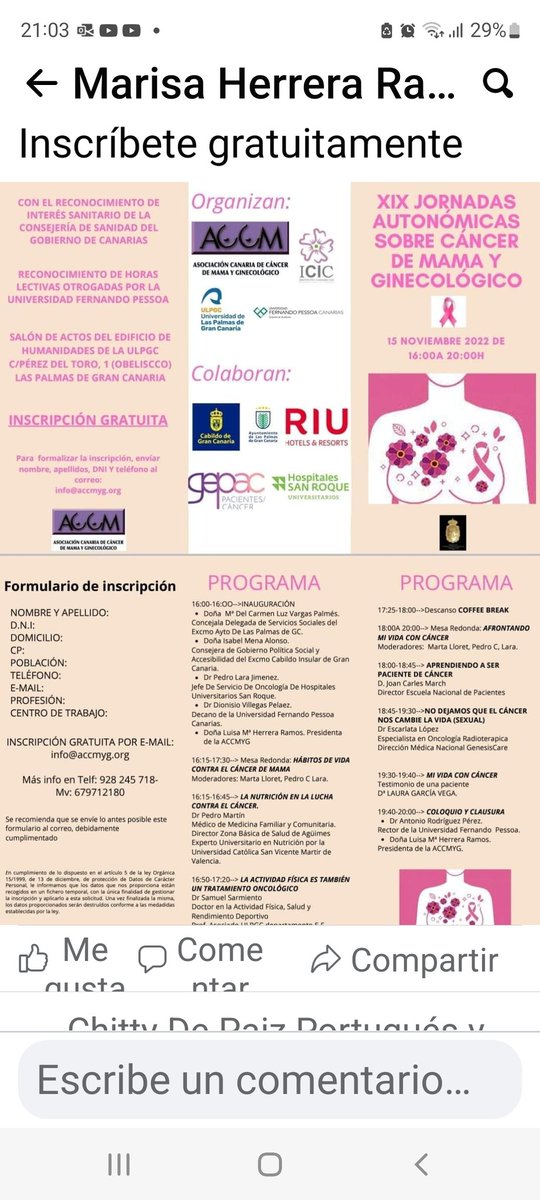 Asociación Canaria Cáncer Mama y Ginecológico tweet media