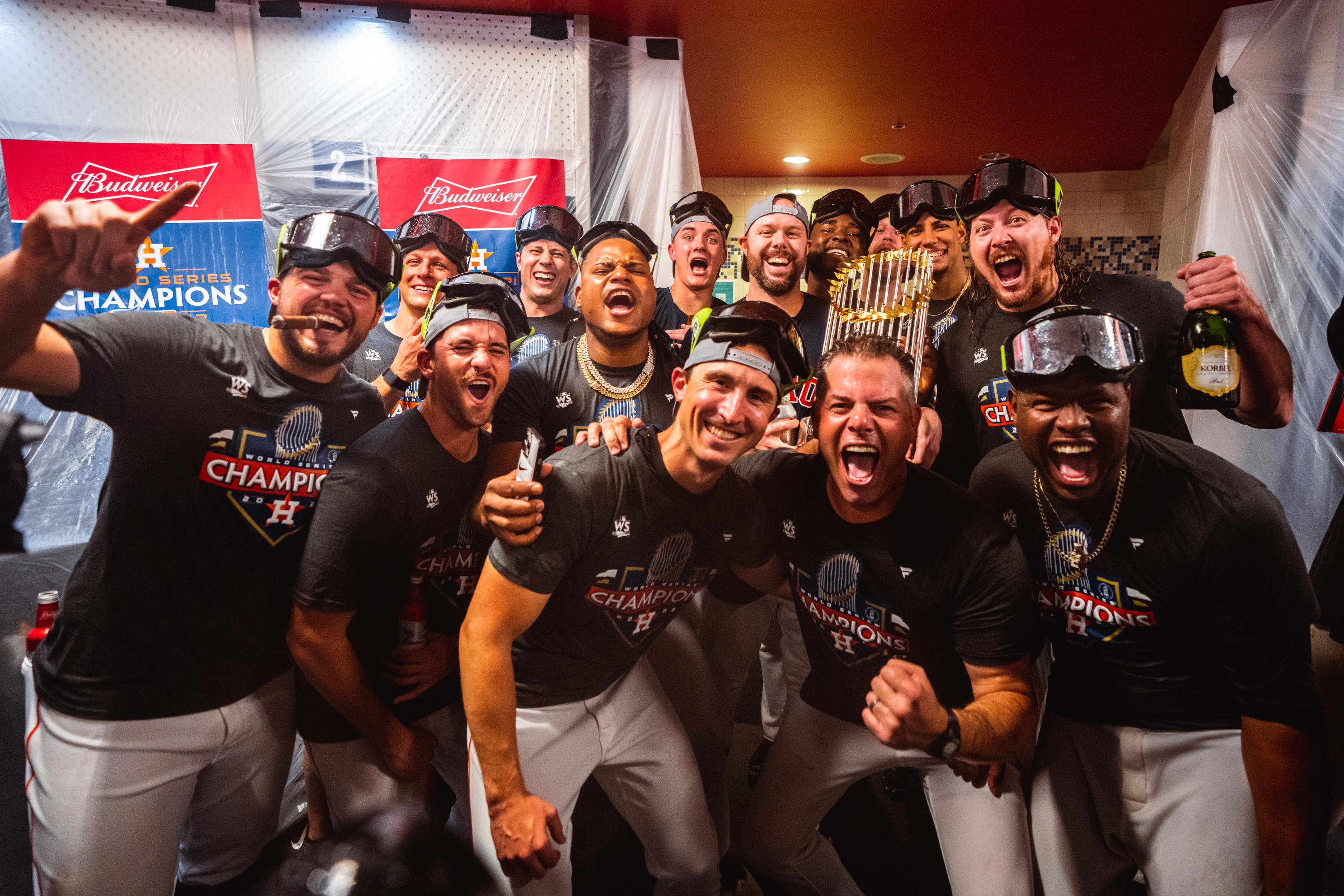 Houston Astros on X: Everything from the on-field gear our guys wore to  what they wore at the parade to #WorldSeries champion hats, jerseys, and  more are available at the Astros Team