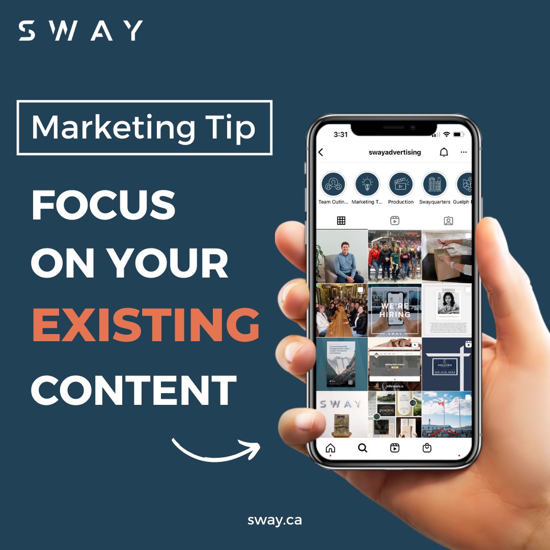 SwayAdvertising's tweet photo. 💡Focus On Your Existing Content

As marketers, we are so often faced with producing vast quantities of content that we tend to overlook the value in the existing assets we already have.

✅ Check out some of our favourite tips to ensure your existing content is being utilized! https://t.co/yQhN73rhYn