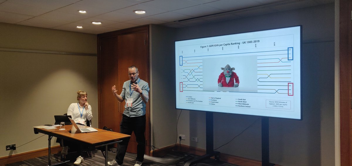 rodriguez_pose's tweet photo. What is the triumph of the #placeless?
It is how incursions by people and economic actors who are highly mobile into declining and remote areas affect the lives of locals.
Do those who own places care about them?
Calvin Jones (@WelshEcon) stirring controversy at the #RSAWinter. https://t.co/lOZziurEp7