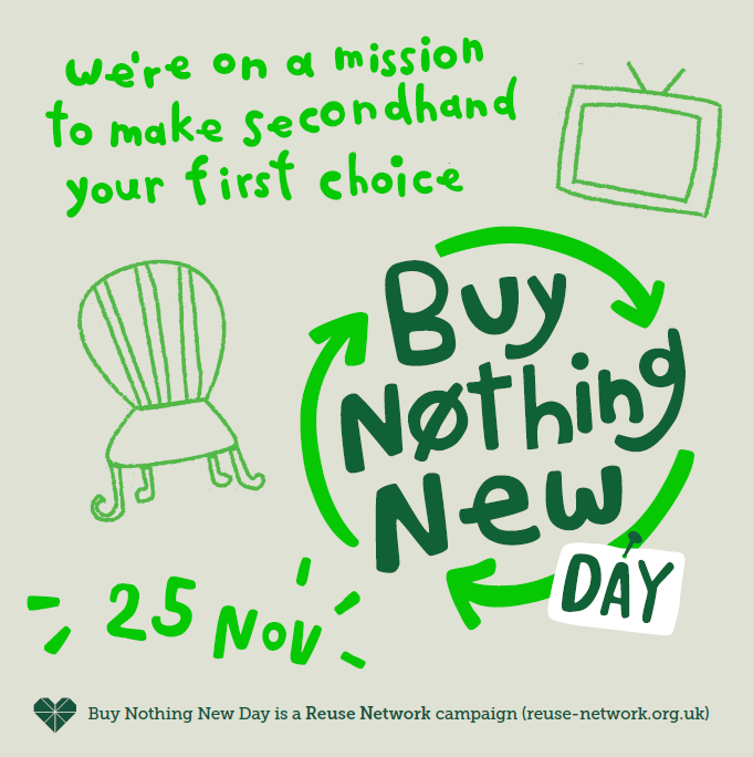 Storeroom2010's tweet photo. Next Friday is the @reuse_network's #BuyNothingNewDay! Instead of going out to get brand new household items, why not check out local second hand stores like us here at Storeroom 😊
#IsleofWight #ReuseRules #Recycle #IOW https://t.co/4pYTn6FEFI