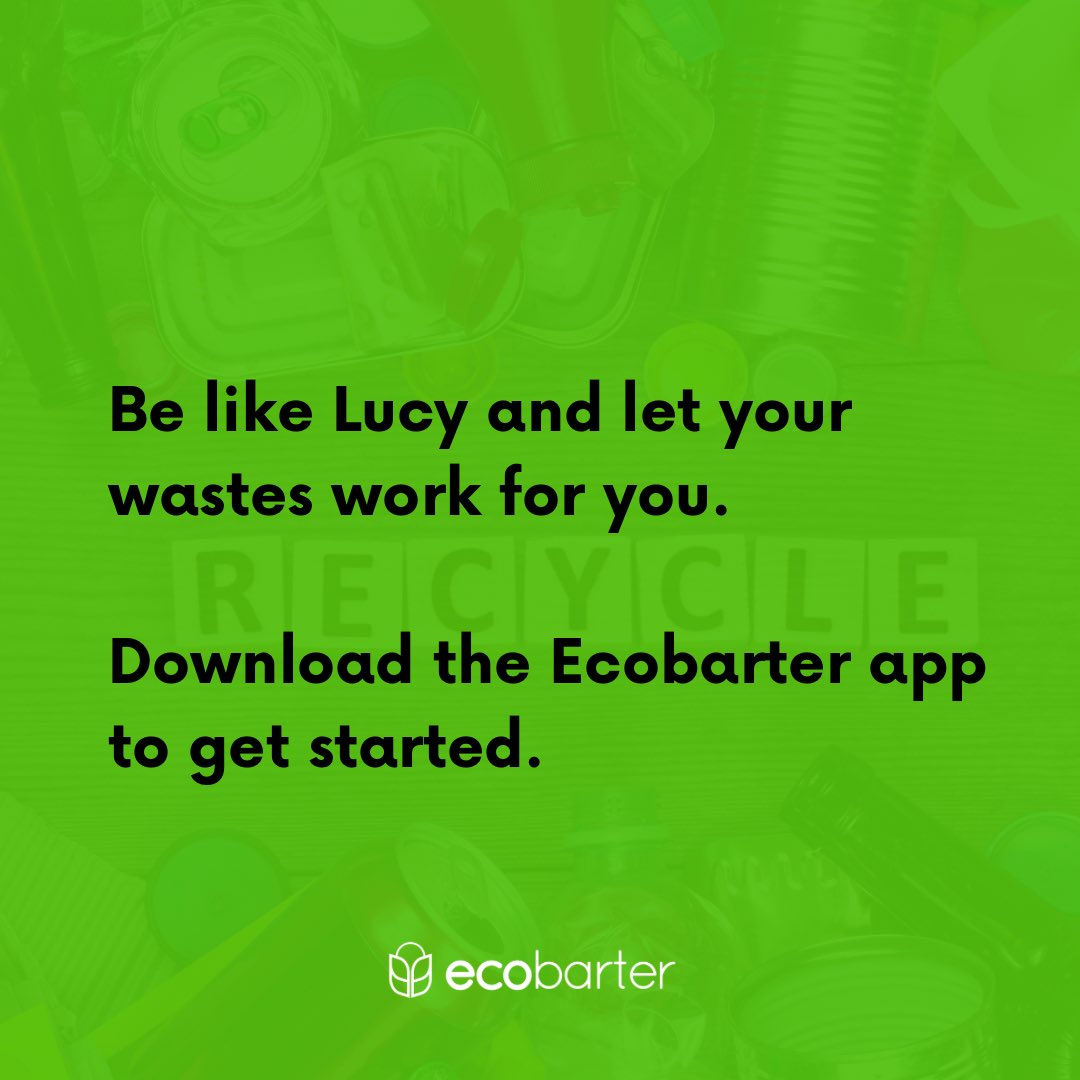 EcoBarter's tweet photo. When a doubting Thomas turned to a brand ambassador then you know you’re onto something. 

Lucy decluttered her home and requested we come pick up the wastes that came with it, by the time we picked up she had an accumulated point score of 500 points equivalent to 10,000 Naira https://t.co/6MnNoLkMxX