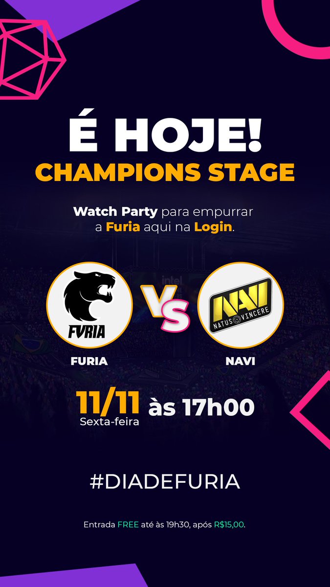 Hoje é #DIADEFURIA, quem vem #empurrar a <a href="/FURIA/">FURIA</a>?
