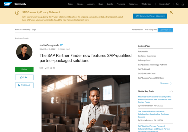 MaslowTweets's tweet image. The SAP Partner Finder now features SAP-qualified partner-packaged solutions

 #maslowassociates #sap #PartnerFinder tinyurl.com/2xk8wh3m