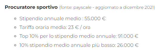 EDeugemo's tweet photo. un bel link che vi rimanda alla pagina dove vi attirano subito sui guadagni, ma se guardate bene, sono valori per un procuratore SPORTIVO AMERICANO (e probabilmente semiprofessionista, quindi sicuramente non il nostro caso) https://t.co/IkmNrUITeX