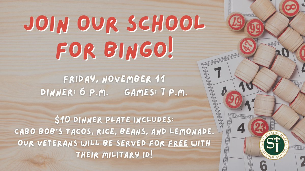 Join us for bingo tonight!