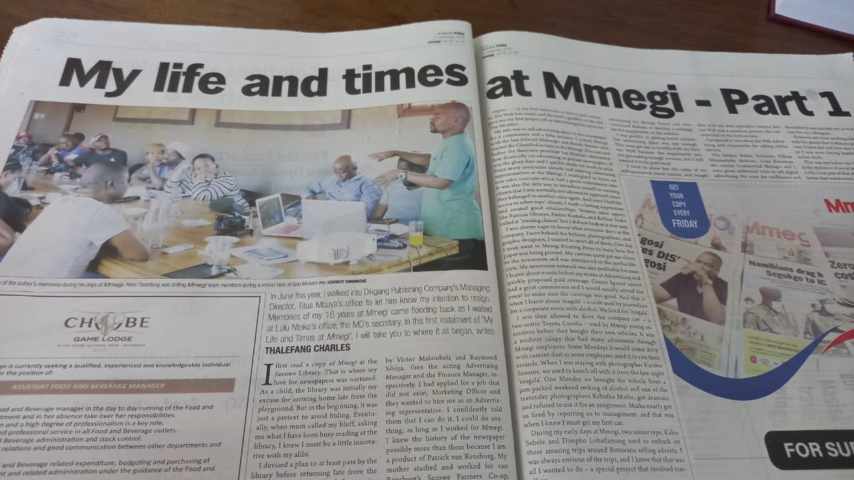 So I finally had the courage to file this…
<a href="/MmegiOnline/">Mmegi</a> #InsideMmegi #TodaysPaper