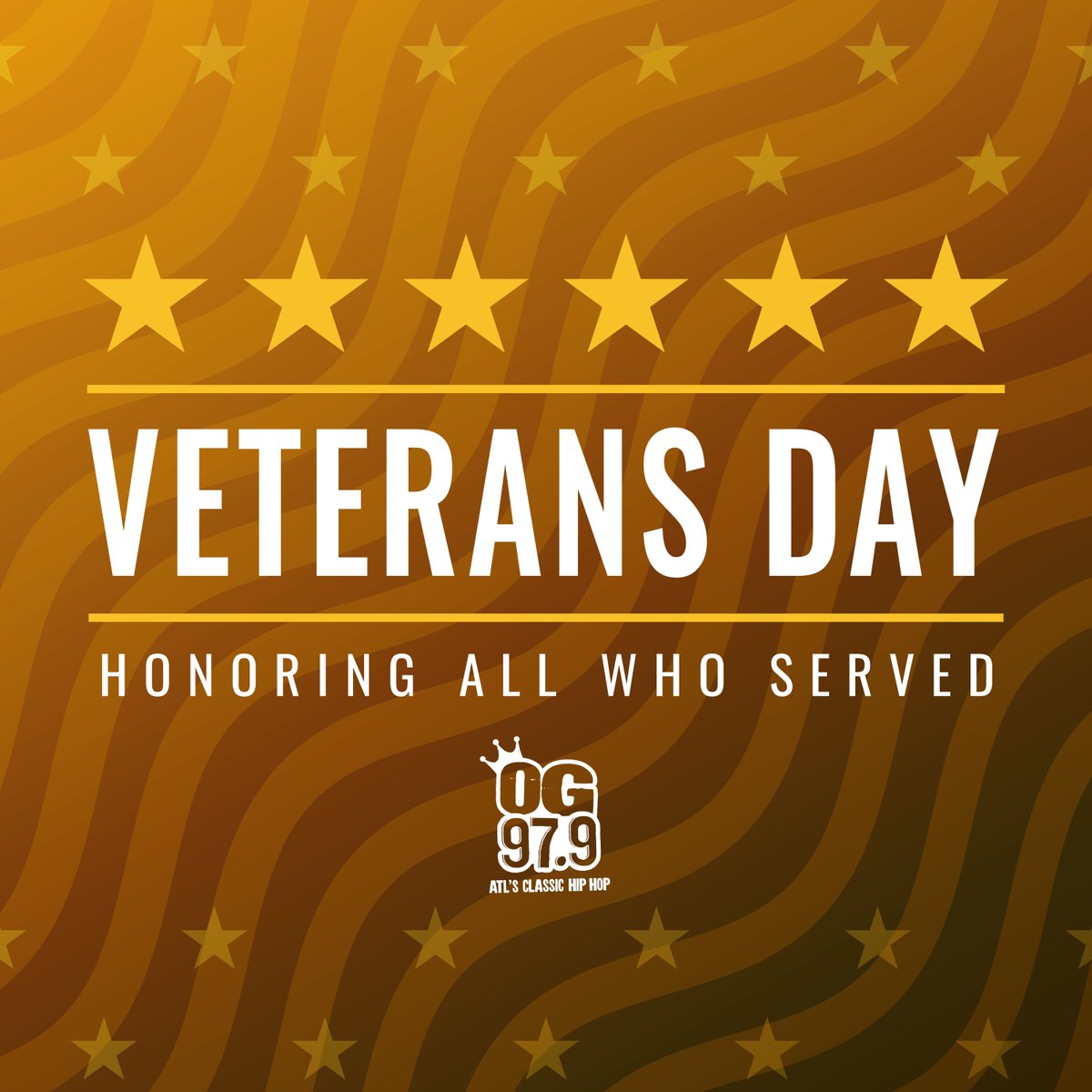 Happy Veterans Day!🇺🇸 Today and everyday, OG 97.9 honors those who have served and are serving for our country🌟 #VeteransDay