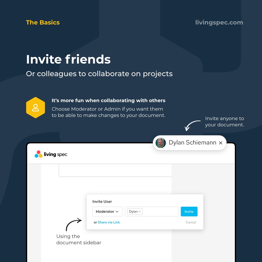 living_spec's tweet photo. Living Spec is more fun when collaborating with others! Invite anyone to your document and start collaborating on your next big idea.

https://t.co/zslWAMaptQ ⁠
⁠
#notetaking #projectmanagement #ideageneration #projectprocess #productevolution #productdesign https://t.co/tBQNuYL1tR