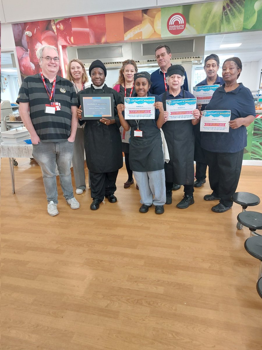 Today as part of #NSMW2022 we met some Very Important People - the catering team at Welbourne Primary School in Tottenham. They #makeadifference to children's lives every day and the Aubergine Katsu Curry on today's menu was delicious!