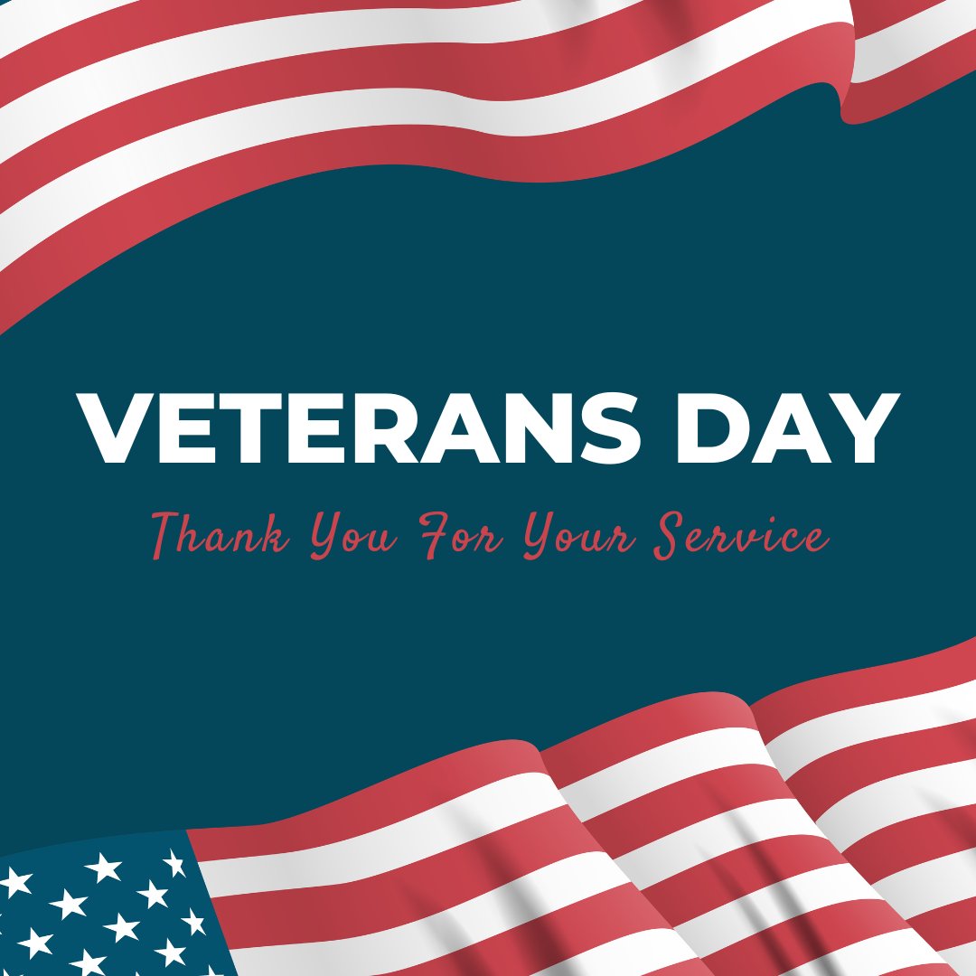 Today we honor our veterans for their selfless service. Happy Veterans Day. #VeteransDay