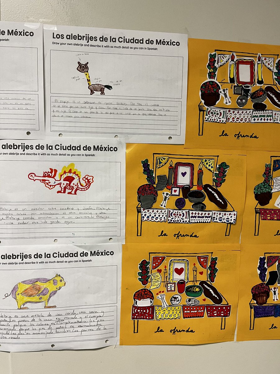 A little late, but we celebrated Día de los Muertos by designing ofrendas and creating alebrijes #cultura #diadelosmuertos