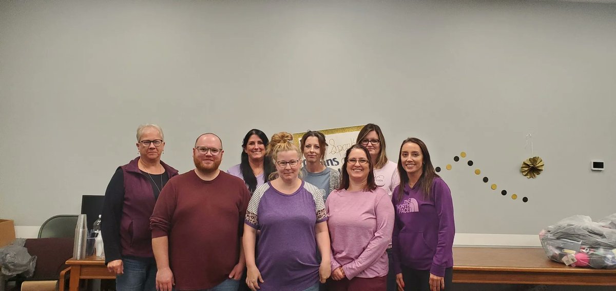 DSS_Missouri's tweet photo. DSS team members showed up wearing purple for adoption yesterday! Johnson County Children's Division Office even got to participate in 8 adoptions on National Adoption Day! #NationalAdoptionMonth #AdoptMOKids https://t.co/WSr9PQ8QK5
