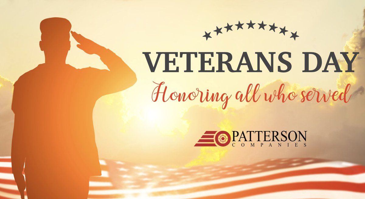 Thank you, Veterans, for your courage in fighting for our people and our values. 🇺🇸 🌟 

#VeteransDay #ThankAVeteran #pattersoncos
