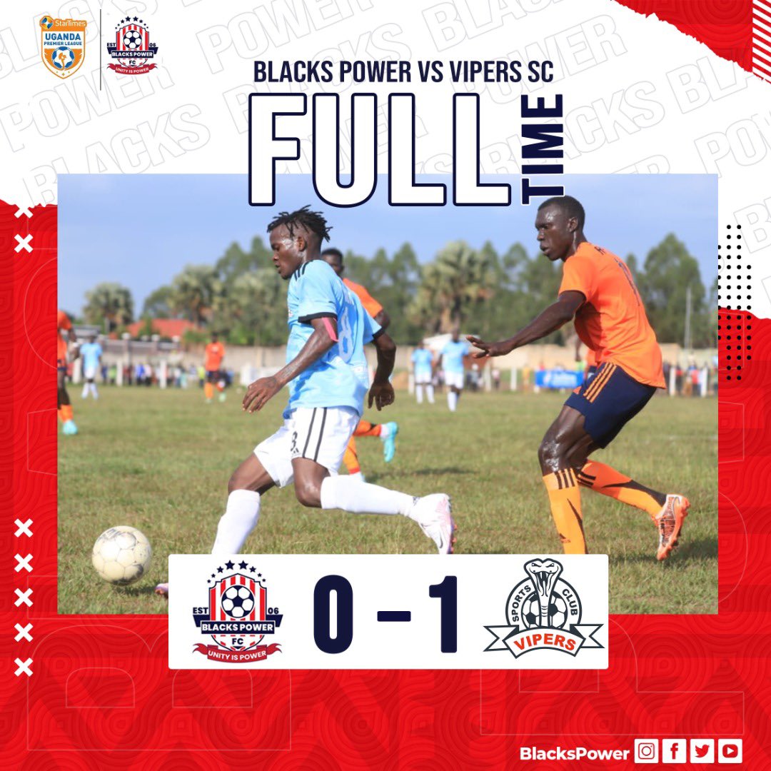BlacksPowerFC's tweet photo. โฐ90+3โ | FULL TIME
We fall to the champions.
Blacks Power 0-1 Vipers
#BPRVIP | #StartimesUPL https://t.co/rHR7eNVrWP