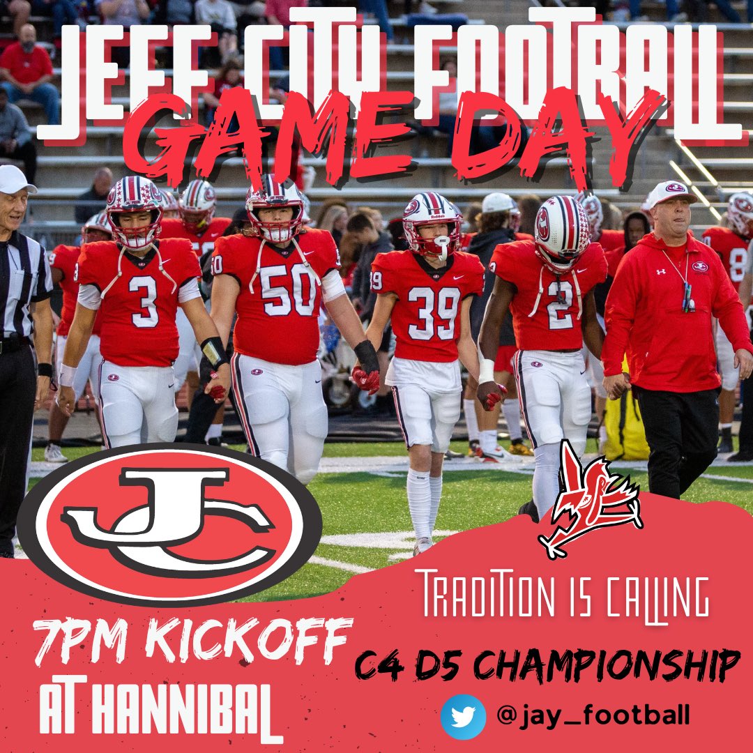 JayPrideFB's tweet photo. G A M E D A Y‼️
🏈Class 4 District 5 Championship
🆚 Hannibal
⏰ 7:00PM
🏟 Hannibal HS
🎟 https://t.co/zw1lfnM3Mx
#TraditionIsCalling https://t.co/TOXx16aaOU
