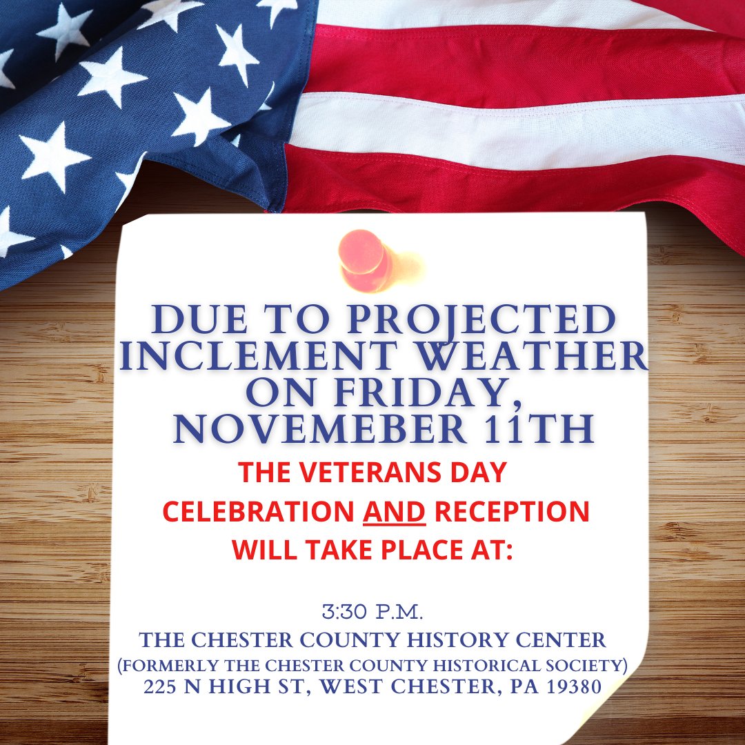 IMPORTANT: The Veterans Day Celebration Venue has changed!
