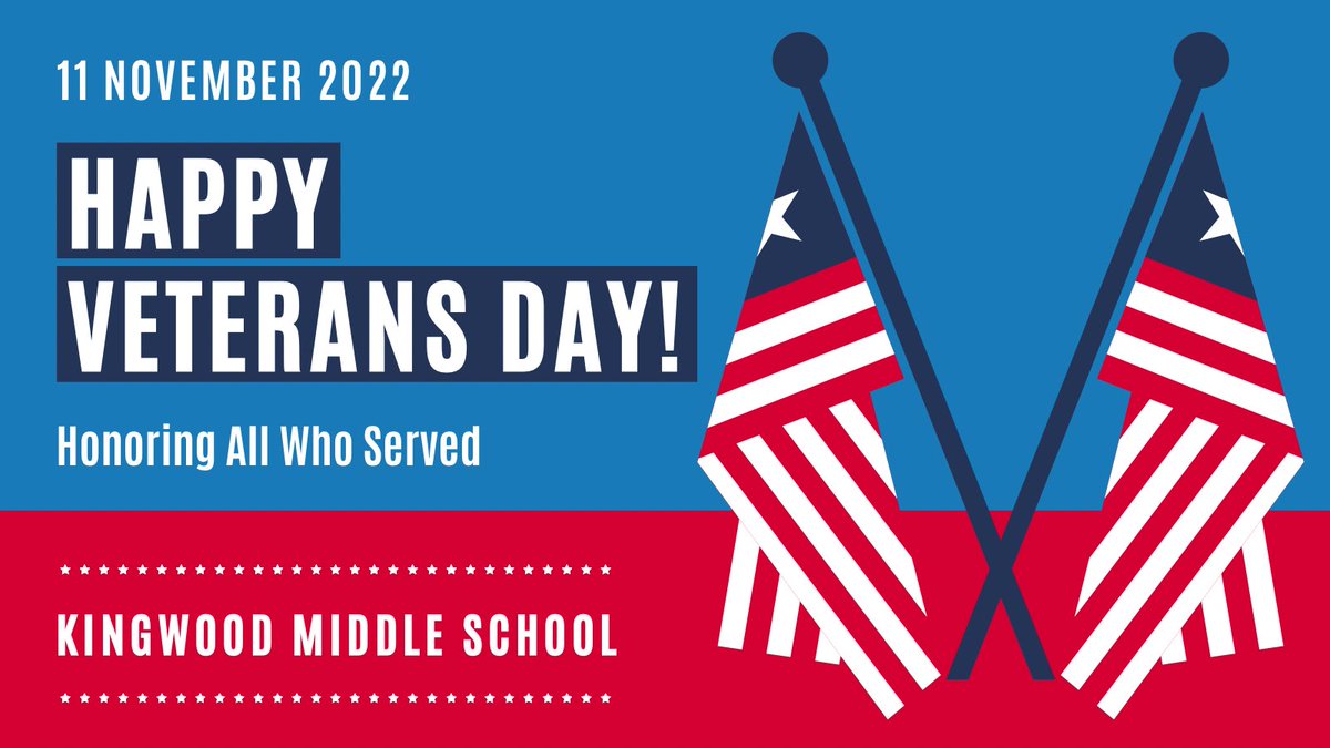 🇺🇸 On Veterans Day, KMS would like to honor the brave men and women who served in the Armed Forces.  Thank you for your service!  #KMSCougarPride🐾