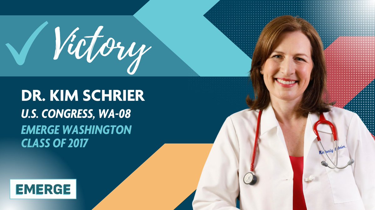 EmergeAmerica's tweet photo. Congratulations to pediatrician and @Emerge_WA alum @DrKimSchrier on winning her re-election for U.S. Congress, WA-08! #EmergeNow #Election2022 https://t.co/bZyF8JALaR