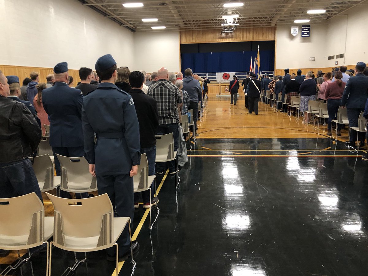 Well attended Remembrance Day ceremony at the COGS gymnasium @NSCCavc this morning.  Lest we forget. <a href="/NSCCNews/">Nova Scotia Community College - NSCC</a>