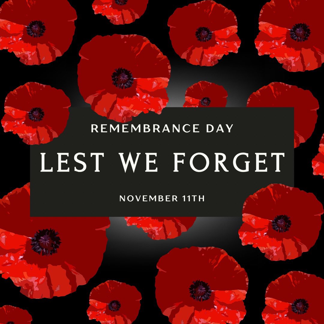 We Respect. We Honour. We Remember. 
#RemembranceDay #LestWeForget #Honour #Thankyou #Grateful #ArmedForcesSupport #ArmedForces #ProudlyCanadian
