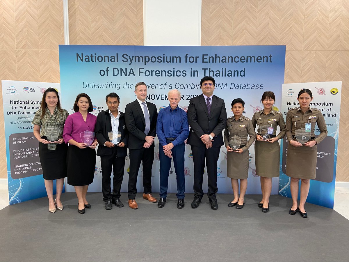 DNAforAsia's tweet photo. DNAforAsia recognises forensic heroes from the Royal Thai Police &amp; @cifsthai with 'Champion DNA Investigator Awards’ for their hard work &amp; ingenuity in solving tough cases by making effective use of DNA Databases #DNAforJustice https://t.co/IvZVzPkMGI