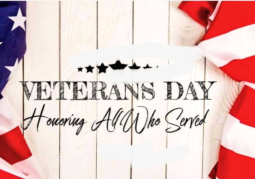 All campuses will be closed November 11th in honor of Veteran's day.