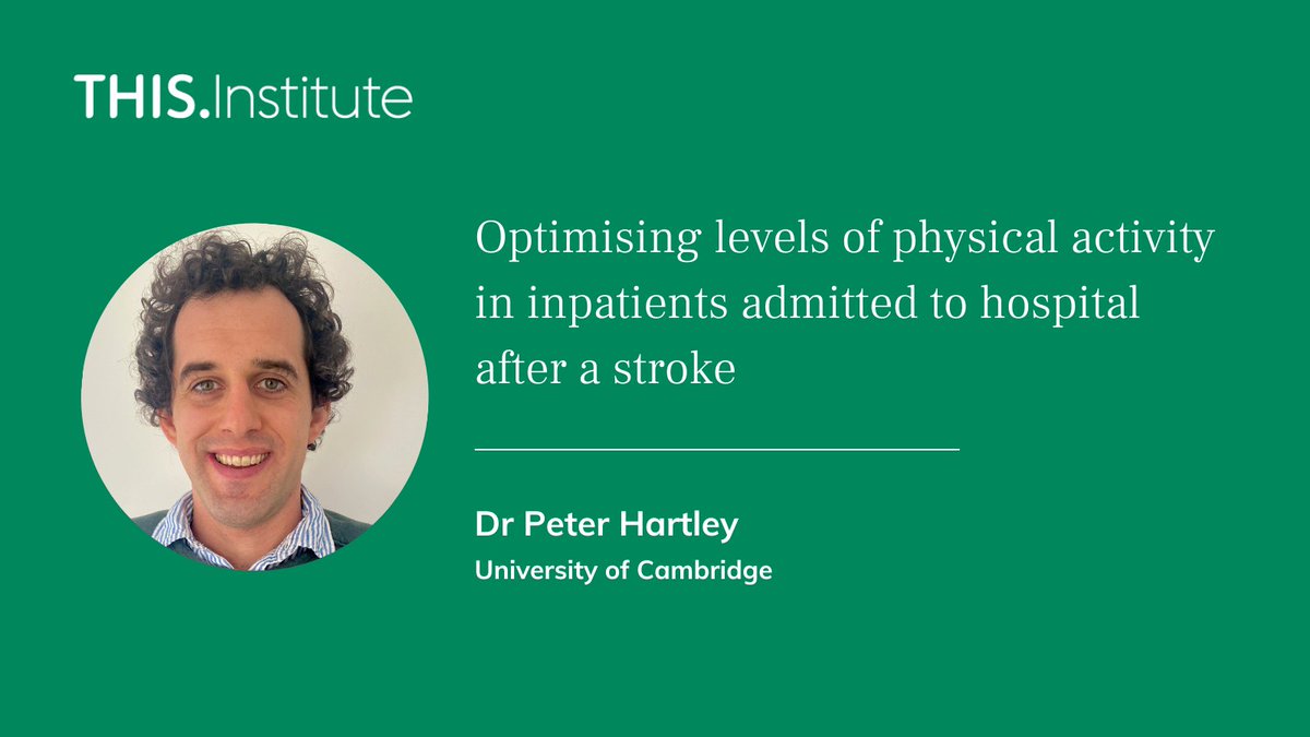 Welcome to @petehartley2, our new #THISfellow from @Cambridge_Uni
@DPHPC! Peter's fellowship project explores how to optimise levels of physical activity in patients admitted to hospital after a stroke. Read more about his project here: ths.im/3G6zlgy