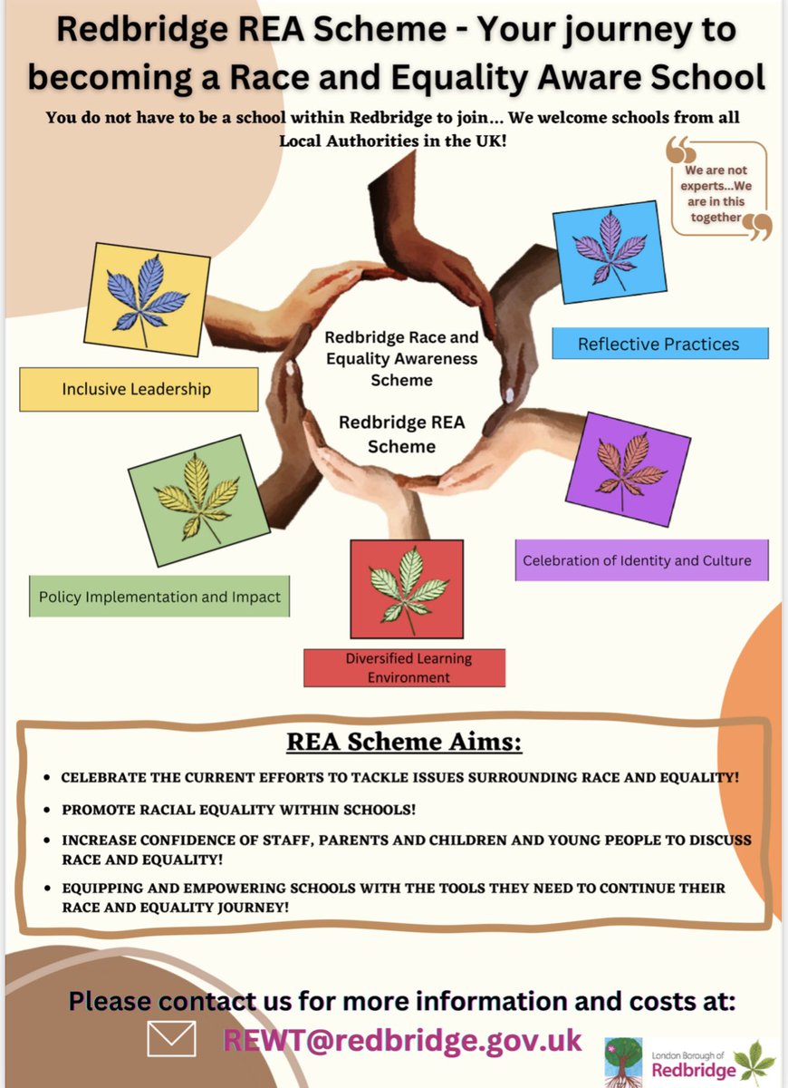 You don’t have to be a Redbridge school to join the Race and Equality(REA) Scheme. Contact us at REWT@redbridge.gov.uk or DM us!