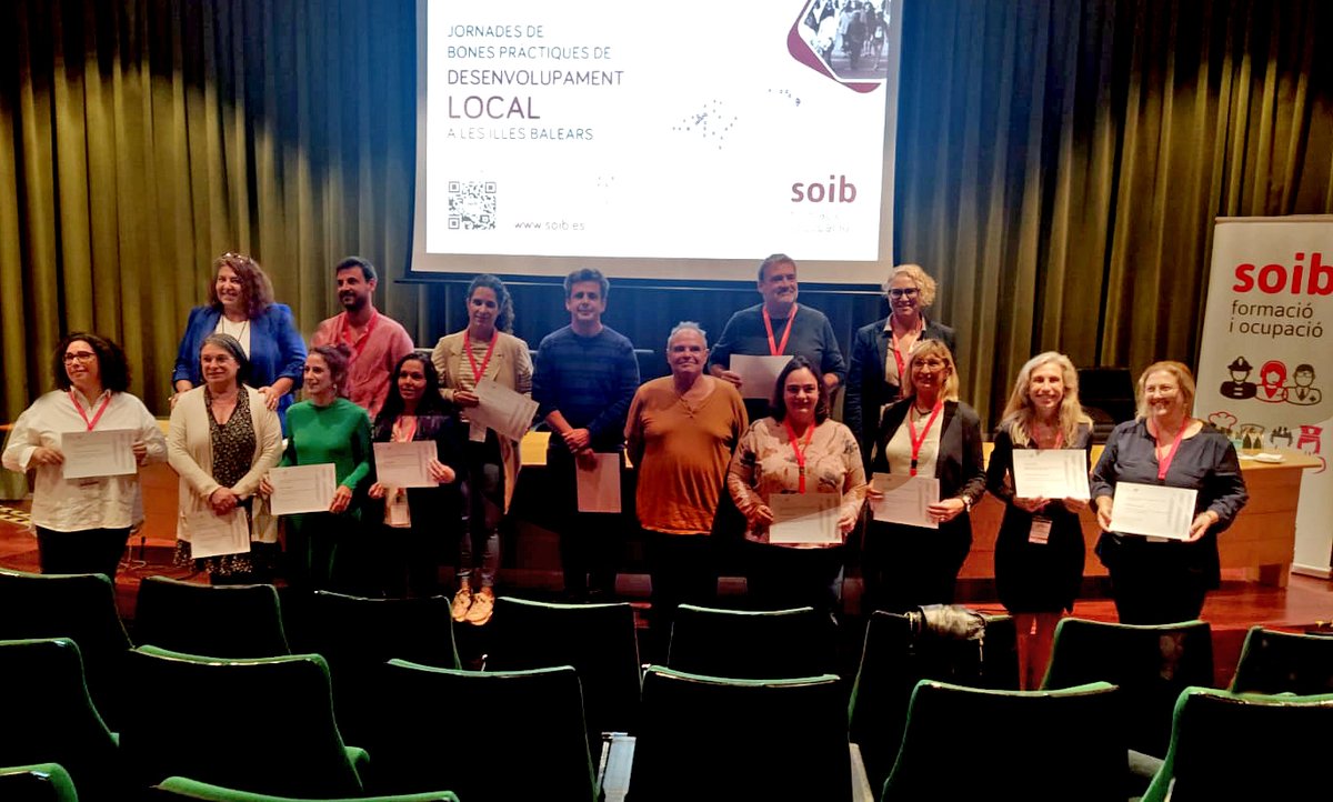 👏👏Cloenda de les I Jornades de Bones Pràctiques en Desenvolupament Local a les Illes Balears amb el reconeixement al treball de 19 entitats. 
ℹ️ Més informació a la notícia: soib.es/jornades-bones…
➕👇