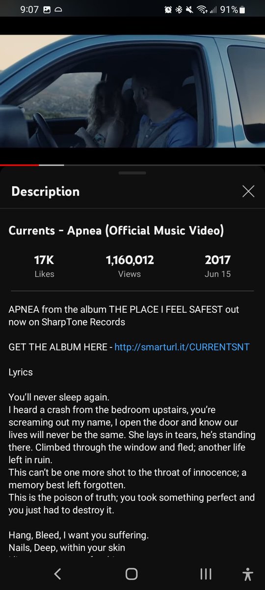 just putting it out there that one of Currents' best song that got me into them is about t*rt*ring a r*pist to death