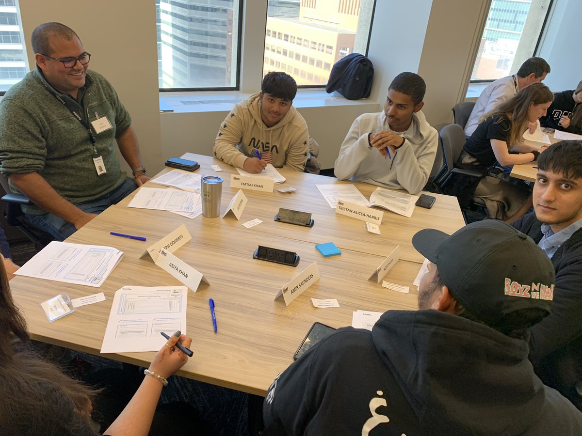 PitsakisClass's tweet photo. @PHLschools students tackled financial literacy at @DeloitteUS Academy yesterday. Students walked away with tools necessary to make better financial decisions. A huge shout out to the “Deloitters” that make this happen monthly for @GdubEagles!
#SDPBelieve #PHLed #PitsakisClass https://t.co/e0J1CEEtbS