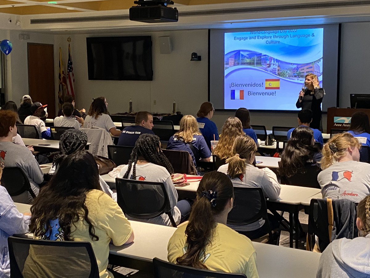 World Languages Day is off to a great start!  Can’t wait for our #aacpsawesome French and Spanish students to show off their talents.  <a href="/AnneArundelCC/">Anne Arundel Community College</a>