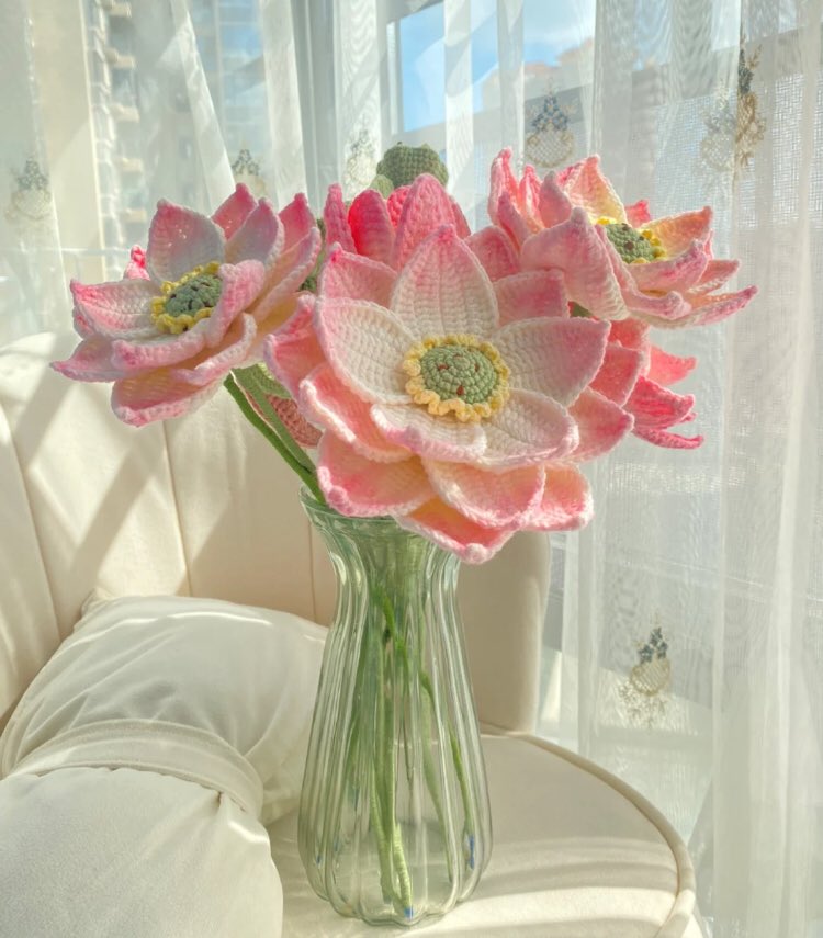 piinkibun's tweet image. crochet flowers