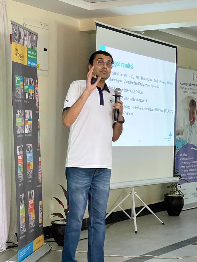 Dr. Dhaval Shah, Chief Veterinary Pathologist at @Vet_PLK , shares his knowledge on Laboratory Medicine and Clinical Pathology at the congress with a focus on;

▶️Samples at the Referral Laboratory. What and How?

▶️The Light Microscope. Caring for your friend in the clinic.