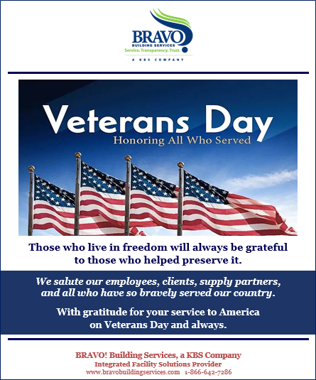 BravoGroupNews's tweet photo. Thank you to all of our Veterans for your service...
#VeteransDay #veterans #service #bravobuildingservices #thankyou https://t.co/8wOkTSKgXX
