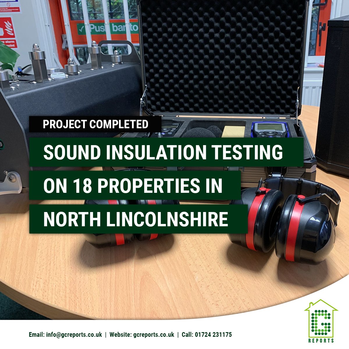 GCReports1's tweet image. Another job completed and another happy customer!

We recently completed #SoundInsulationTesting for a development of 18 properties in #NorthLincs. Airborne party walls, airborne party floors and impact party floors testing was carried out to ensure that #BuildingRegs were met.