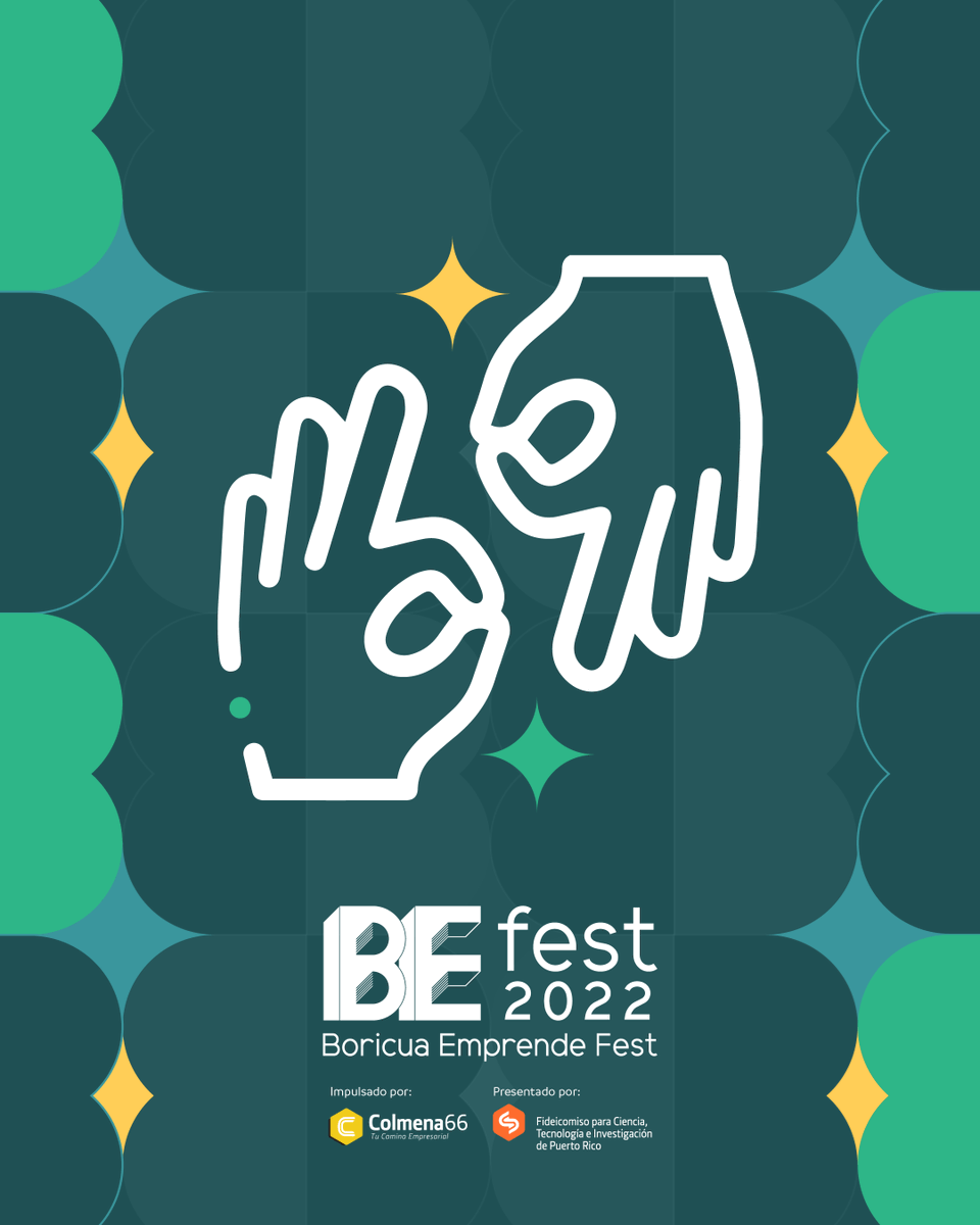 ¡Boricua! Tendremos intérpretes de lenguaje de señas en el #BEFest2022💥

Compártelo con tu comunidad y adquiere tus 🎟 aquí: bit.ly/BEFest2022tick…