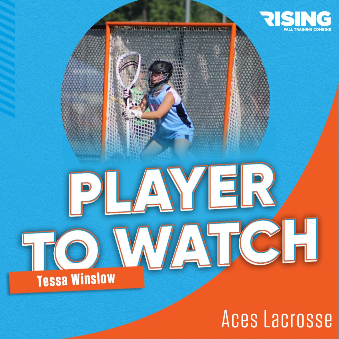 🚨 RISING FTC PLAYER TO WATCH 🚨

Tessa Winslow
2025 Goalie
Aces Lacrosse

Tessa is a fierce goalie. She sets the tempo of the defense with her booming voice and confidence.