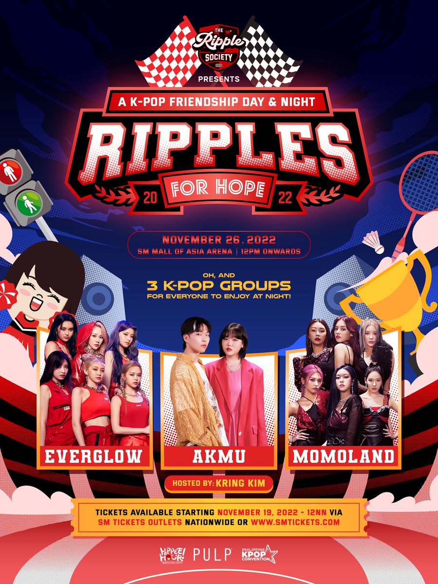 Are you ready to witness the ultimate collision of K-Pop fanclubs in the Philippines? Here is the true test of strength and friendship of our Hallyu community! 19 Fanclubs competing on 6 Games in 1 Day for the title of the 1st Ripple Champion!