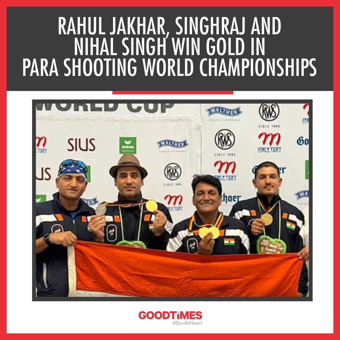 ndtvgoodtimes's tweet image. Rahul Jakhar, Singhraj and Nihal Singh win gold in para shooting world championships

PM flags off south India’s first Vande Bharat Express in Bengaluru

#RahulJakhar #Singhraj #NihalSingh #shooting #PrimeMinister #PrimeMinisterNarendraModi #VandeBharatExpress #VandeBharatTrain