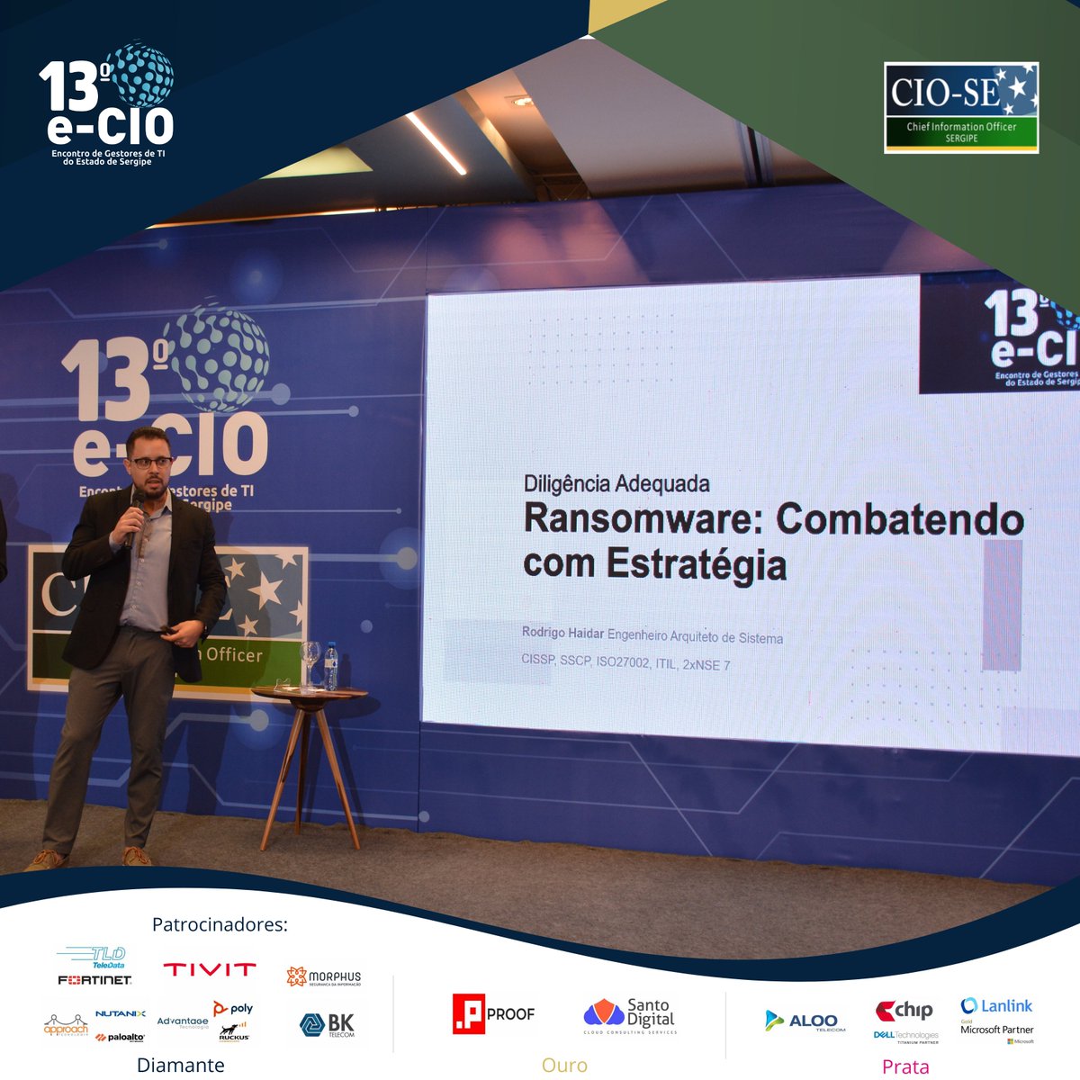 ciosergipe's tweet photo. ‘’Estratégia Gerencial para Prevenção e Resposta a Ransomware’’ por Rodrigo Haidar, Cybersecurity Architect da Fortnet.

#VemComAgente
 #13eCIO
#VamosJuntos https://t.co/TTaPB4tex6