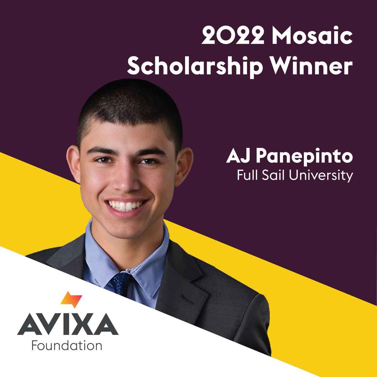 AVIXA's tweet photo. A big huge shoutout to our #AVIXAFoundation winners of the Mosaic scholarship. Let's welcome them to our wonderful #AV community! #AVTweeps #WorkforceDevelopment https://t.co/qoSEZLLKKH https://t.co/eyxYi4YFV2