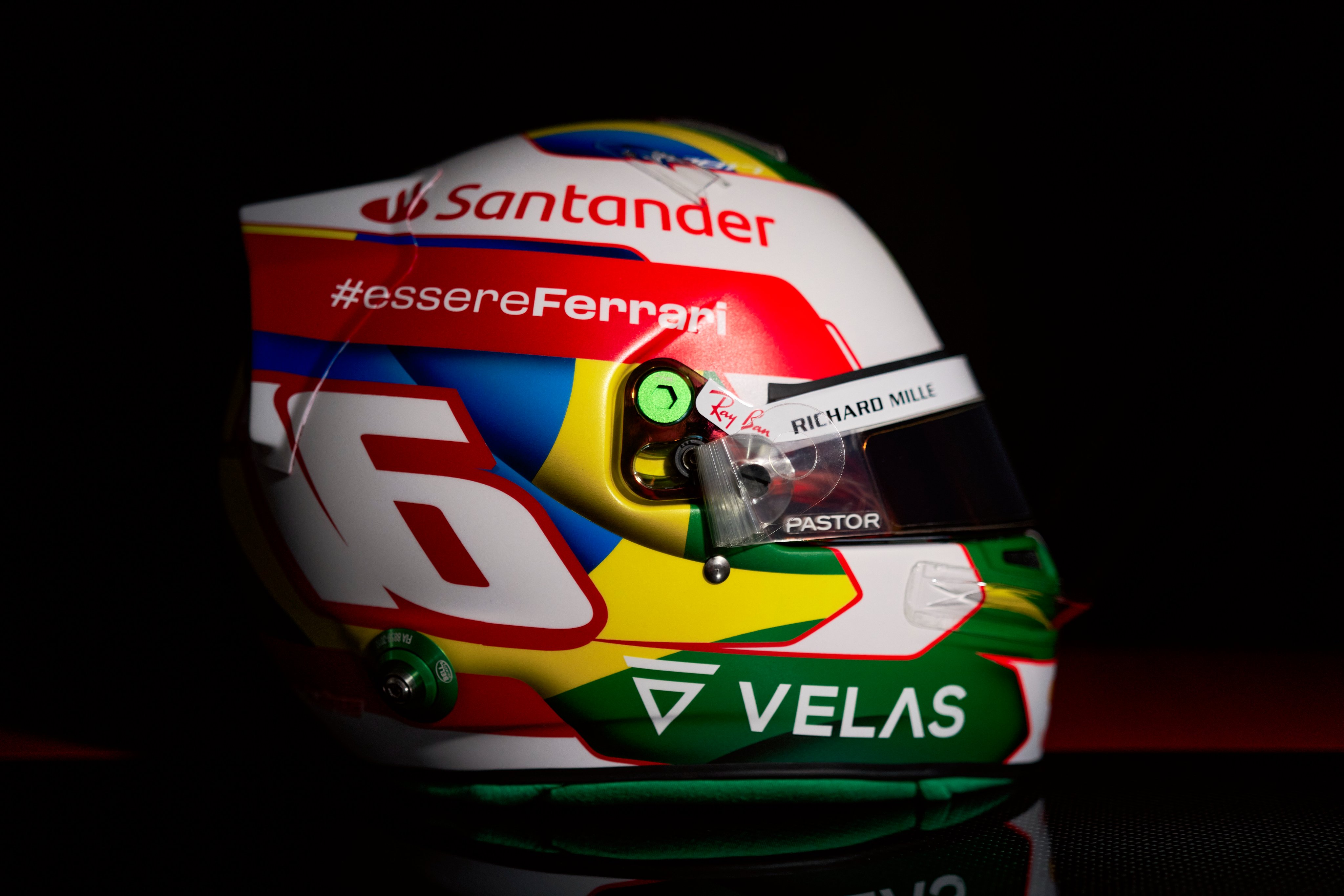 Watch introducing Charles Leclerc's special Ferrari helmet for