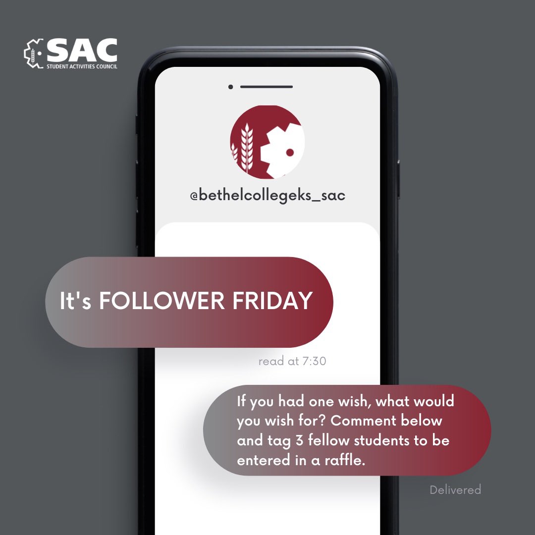 Happy Friday!! SAC is back with another Follower Friday!! Today is 11/11, so we are asking you to comment what your one wish would be if you were granted one! Don’t forget to tag 3 fellow students to be entered in a raffle!