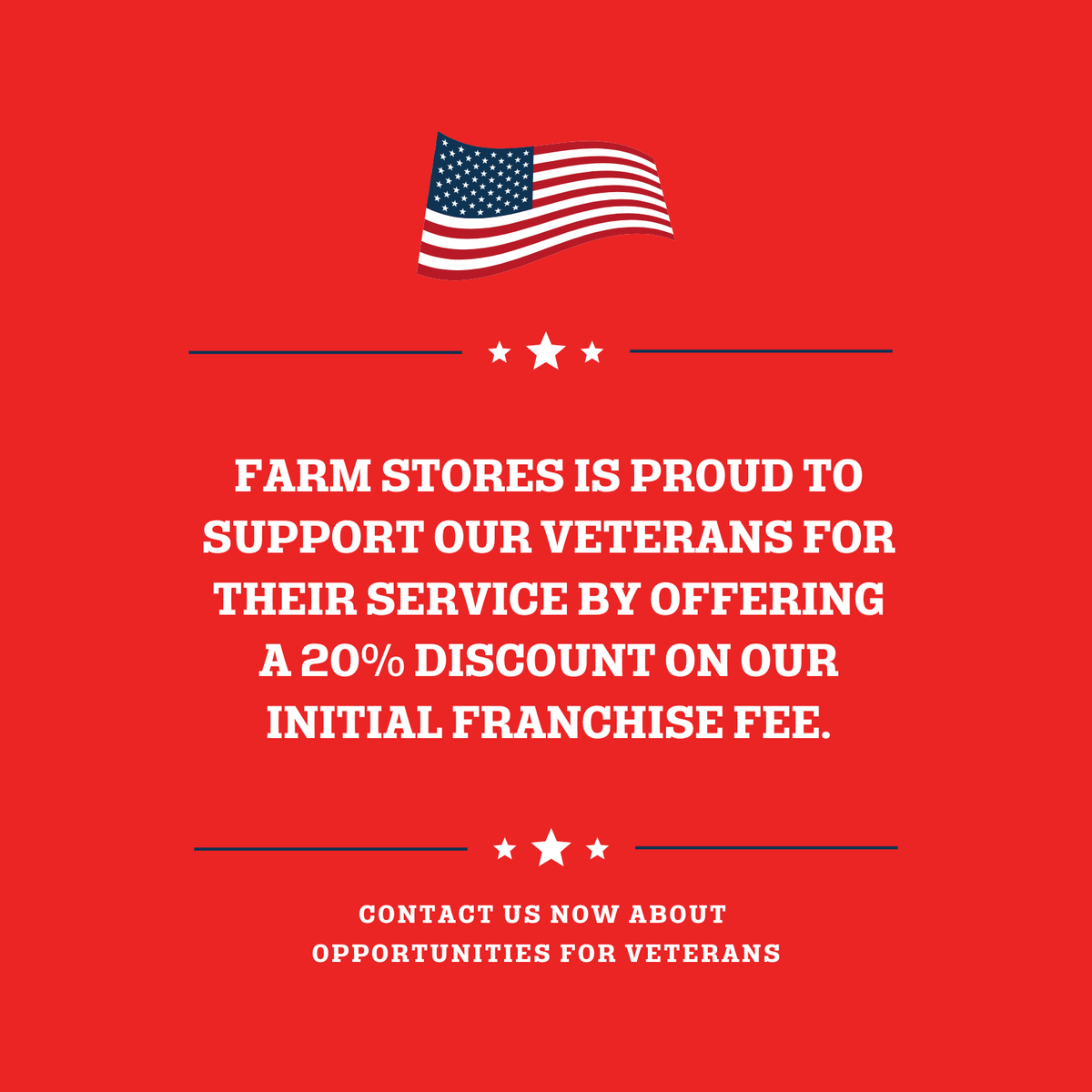 Happy Veterans Day from Farm Stores We honor all who have served and sacrificed for our country. Thank you, Veterans!