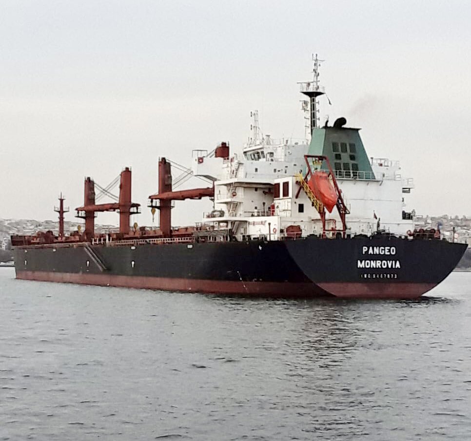 gemitrafik's tweet photo. #Liberya bandıralı 190m / 32957GT'luk dökmeci #PANGEO gemisi #Tekirdağ C-Port önünde karaya #oturmuş.
#Çanakkale 'den Kurtarma-14 #römorkörü bölgeye #sevk edilmiş, şu an #Şarköy önlerinde seyir halinde. https://t.co/aWNP3iyxOy