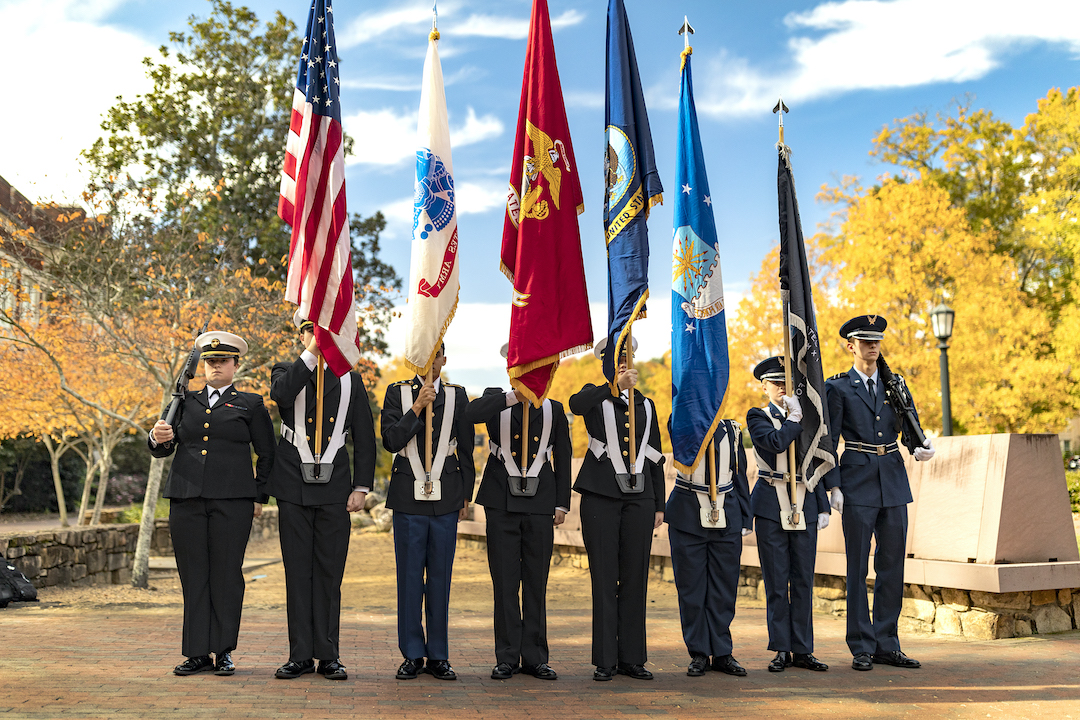 UNC's tweet image. Today and every day, we honor those who have served and continue to serve our country. Thank you for your service #VeteransDay2022