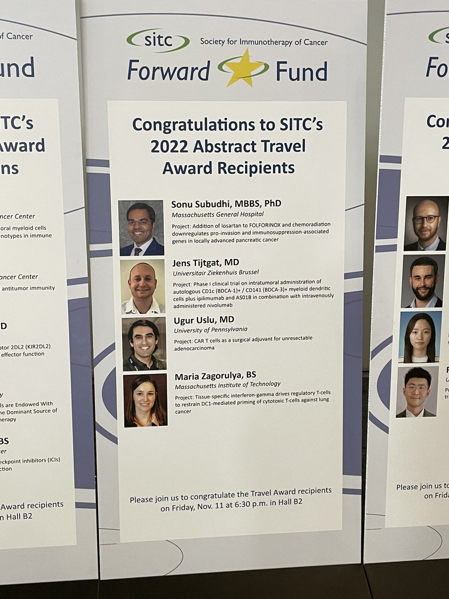 Present at #SITC22 Annual Meeting in Boston, MA today to present our research on intratumoral administration of myeloid dendritic cells (myDC) in the rapid oral abstract session (Session 206) and on our poster (#790)! <a href="/sitcancer/">Society for Immunotherapy of Cancer</a> <a href="/UZBrussel/">UZ Brussel</a> <a href="/VUBrussel/">VUB</a>