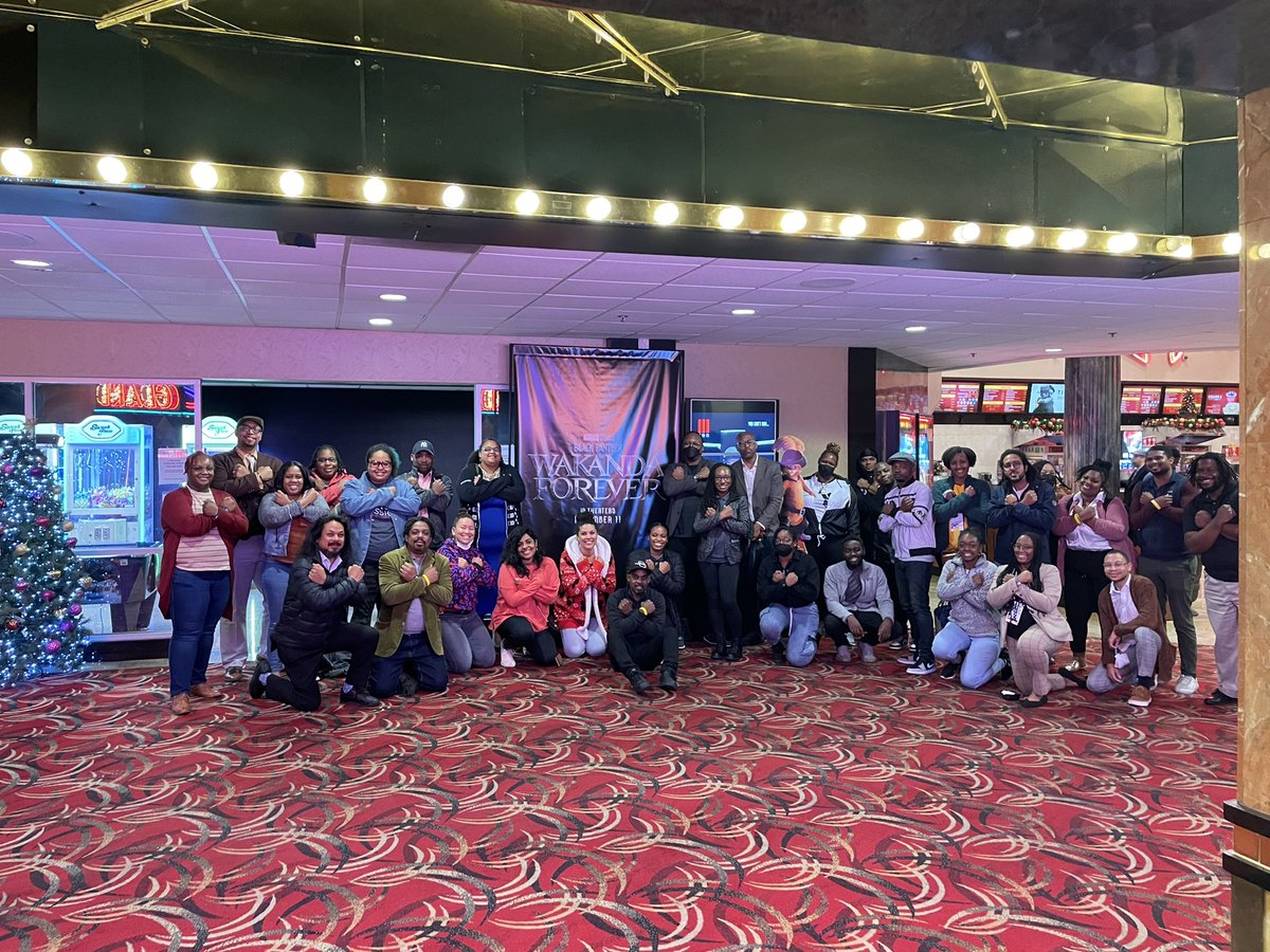 There were so many friends and colleagues at #ABRCMS2022 you know we had to pull up and show out for the premiere of #WakandaForever representation matters on the screen AND on the skreets of #Academia. So next time you think there aren't any Black and Brown doctors, think again